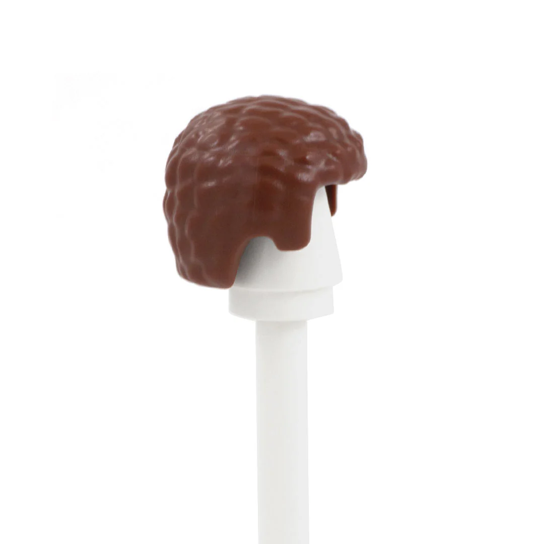 Brown Short Afro - LEGO Minifigure Hair - Image 2