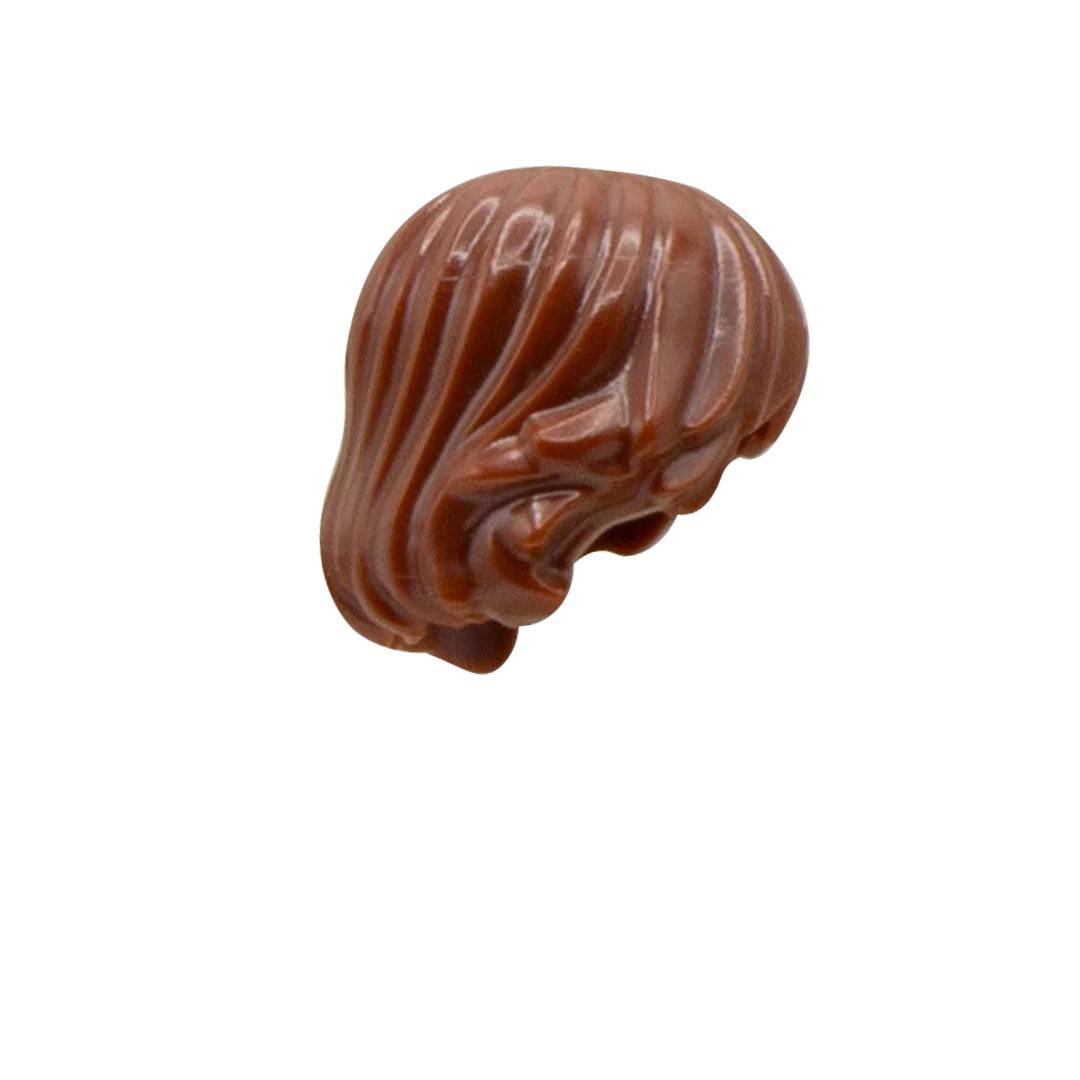 Brown Short Shaggy with Parted Fringe - LEGO Minifigure Hair - Image 2