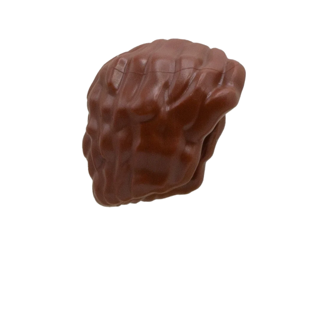 Brown Wavy with Side Parting - LEGO Minifigure Hair - Image 2