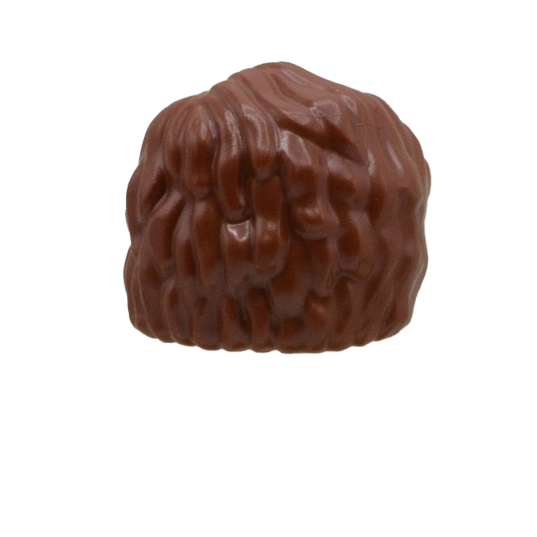 Brown Wavy with Side Parting - LEGO Minifigure Hair - Image 3