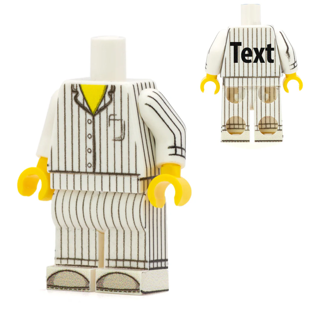 Button Up Pyjamas (No Head or Hair) - Custom Design Minifigure Outfit - Image 4
