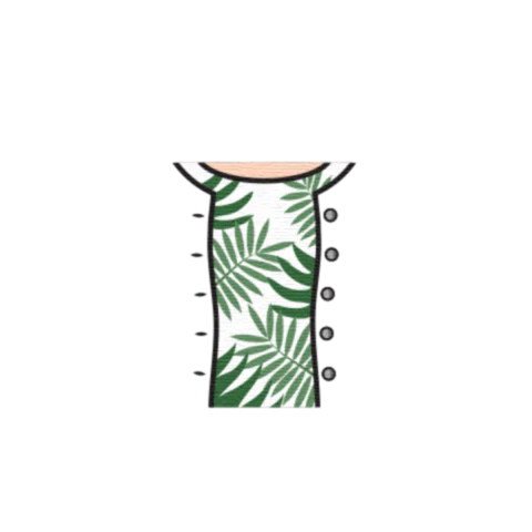 Cardigan over Leafy Top - Custom Design Minifigure Torso - Image 32