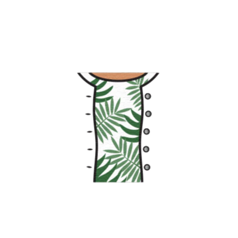 Cardigan over Leafy Top - Custom Design Minifigure Torso - Image 33