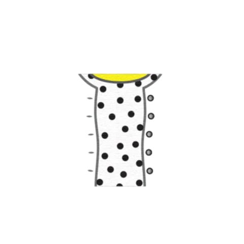 Cardigan over Spotty Top - Custom Design Minifigure Torso - Image 32