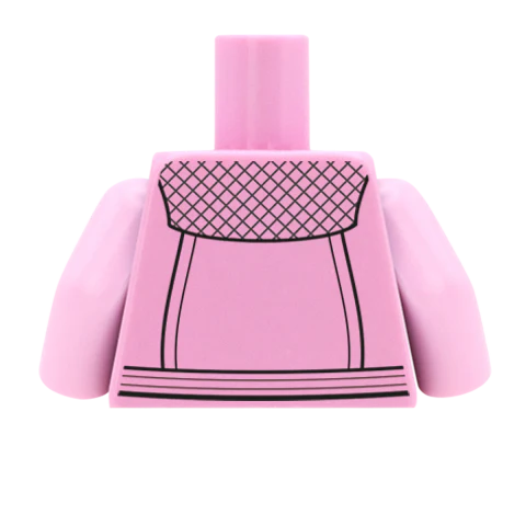 Casual Leather Jacket Over T Shirt - Custom Design Minifigure Torso - Image 60