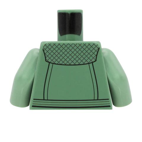Casual Leather Jacket Over T Shirt - Custom Design Minifigure Torso - Image 64