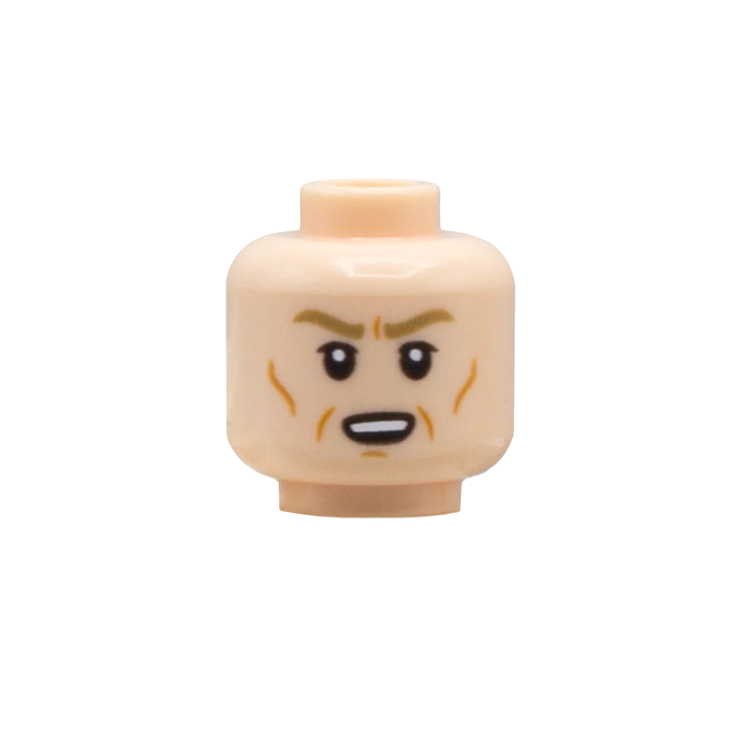 Cheekbones Concerned / Surprised - LEGO Minifigure Head - Image 2