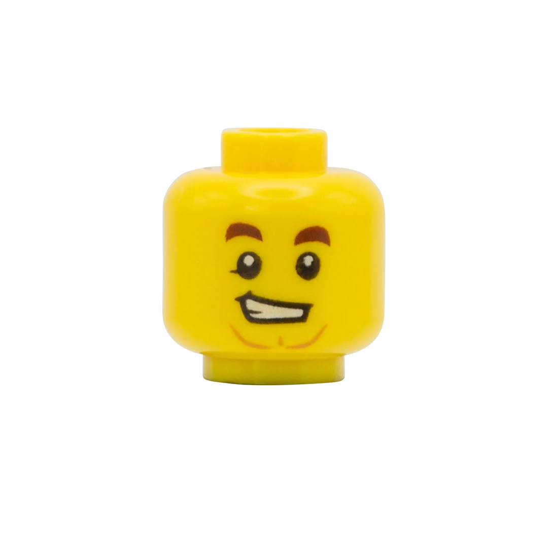 Cheeky Smile Dimple - LEGO Minifigure Head