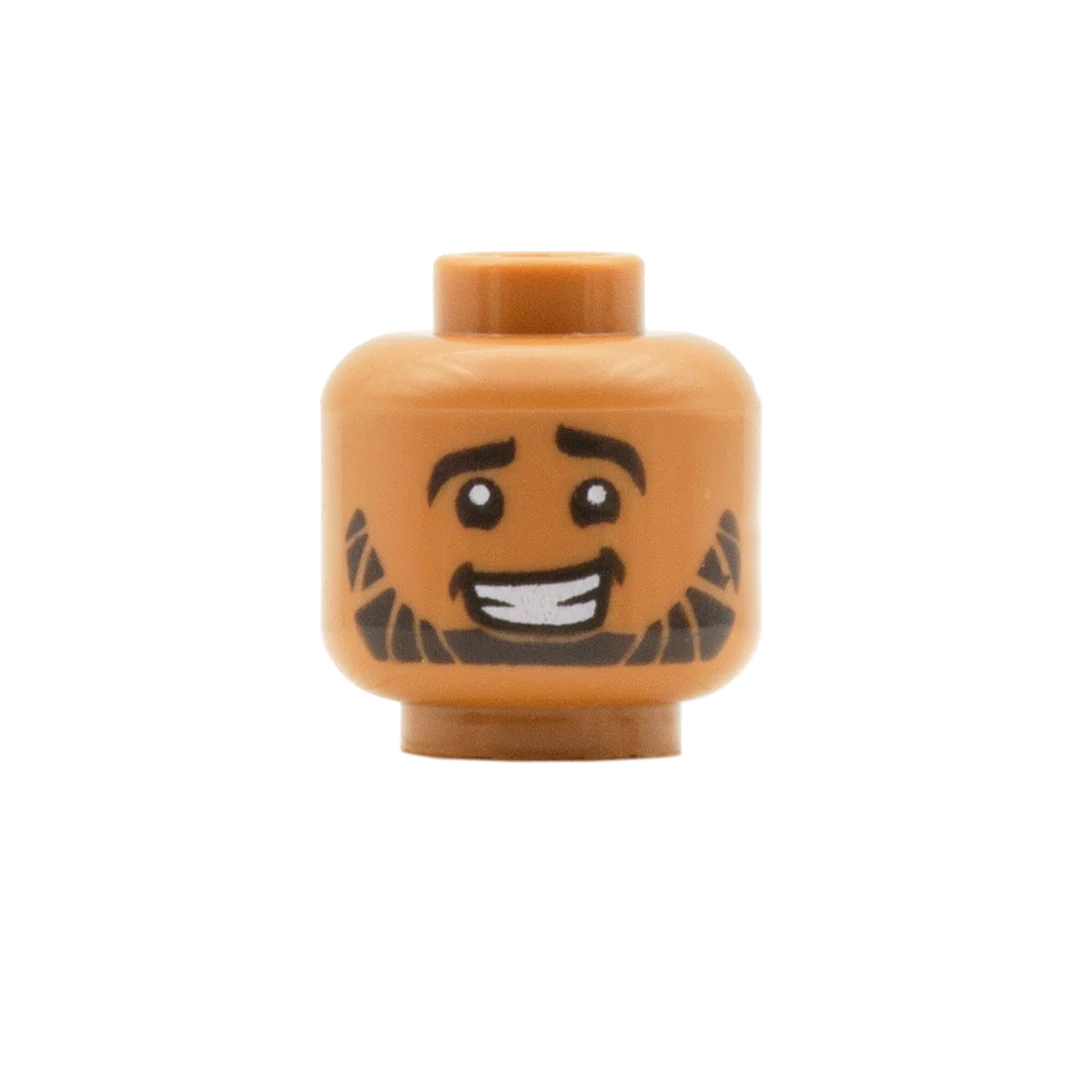 Cheeky with Designer Cut (Medium Flesh) - LEGO Minifigure Head