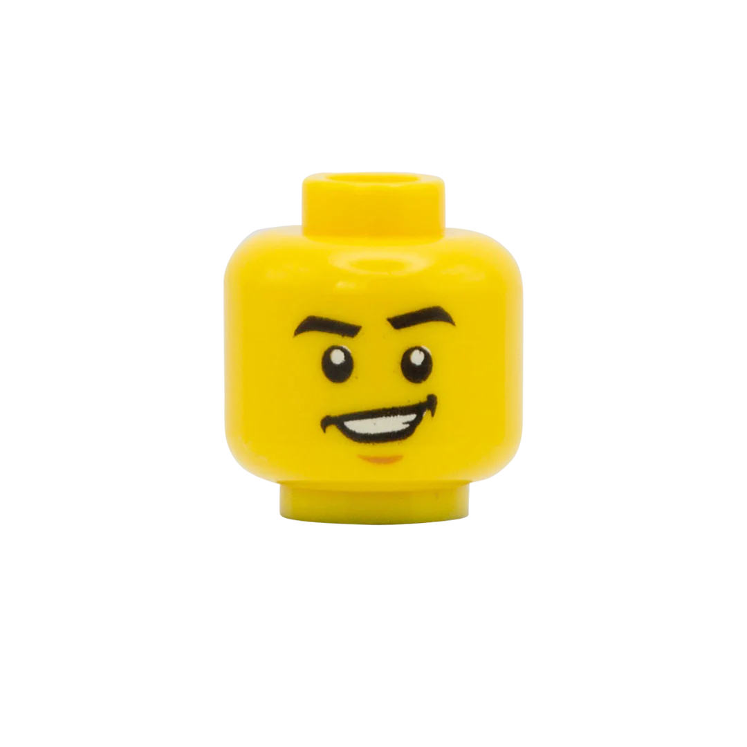 Cheeky Grin / Moody - LEGO Minifigure Head