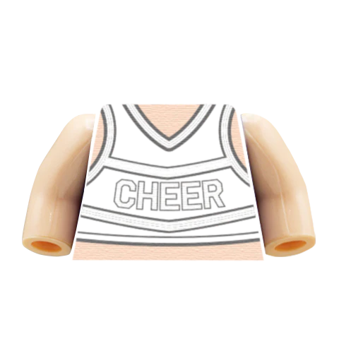 Cheerleader Torso - Custom Design Minifigure Torso - Image 14