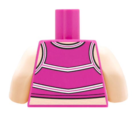 Cheerleader Torso - Custom Design Minifigure Torso - Image 34