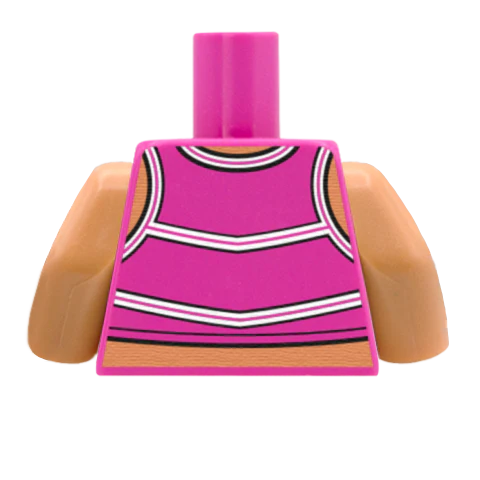 Cheerleader Torso - Custom Design Minifigure Torso - Image 35