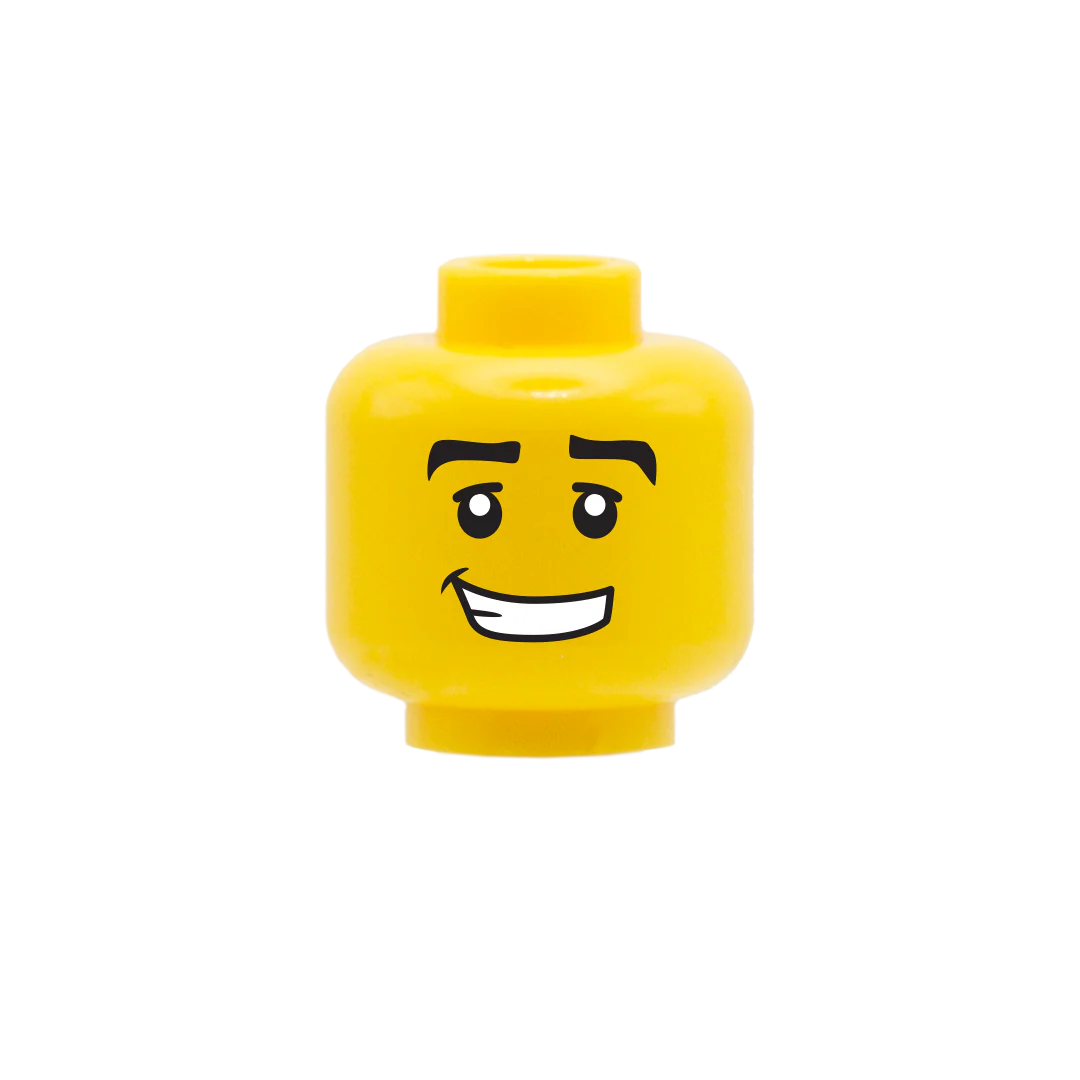 Cheesy Smile - Custom Printed Minifigure Head - Image 2