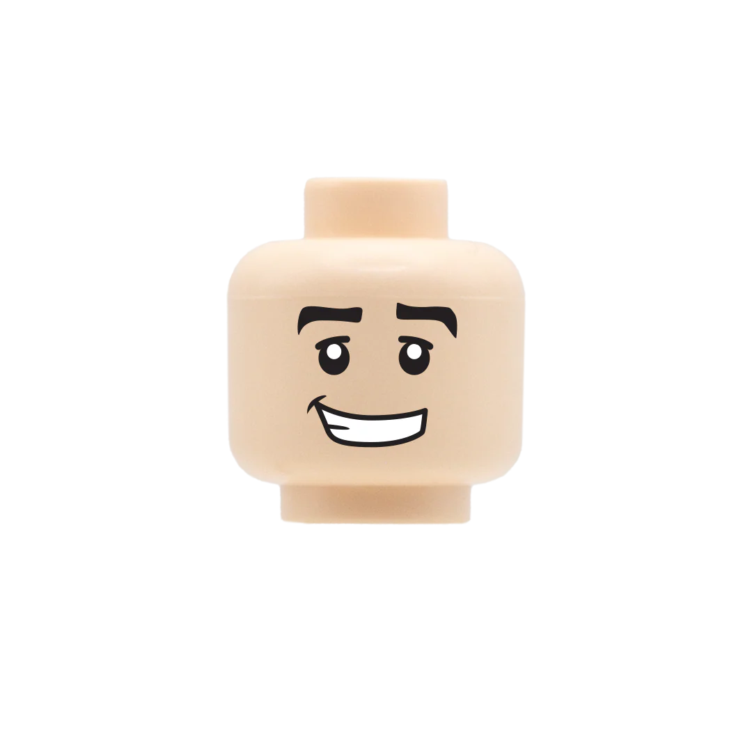 Cheesy Smile - Custom Printed Minifigure Head - Image 3