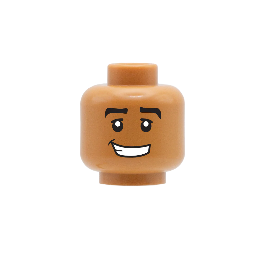 Cheesy Smile - Custom Printed Minifigure Head - Image 4