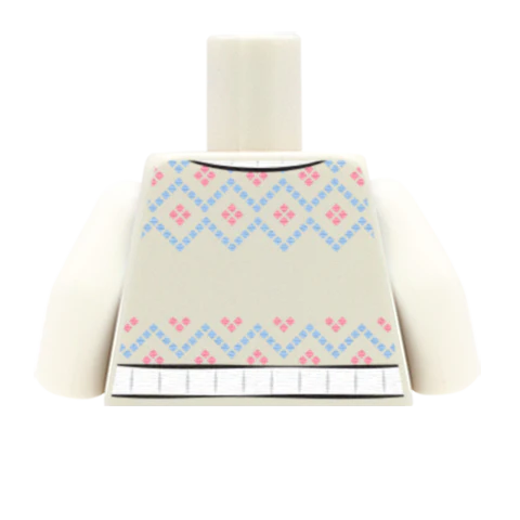 Classic Fair Isle Christmas Jumper - Custom Design Minifigure Torso - Image 6