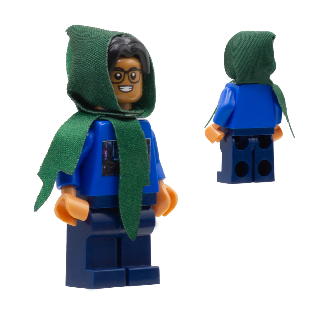 Cloth Hood / Hijab (Choice of Colours) - Custom Cloth Minifigure Accessory - Image 4