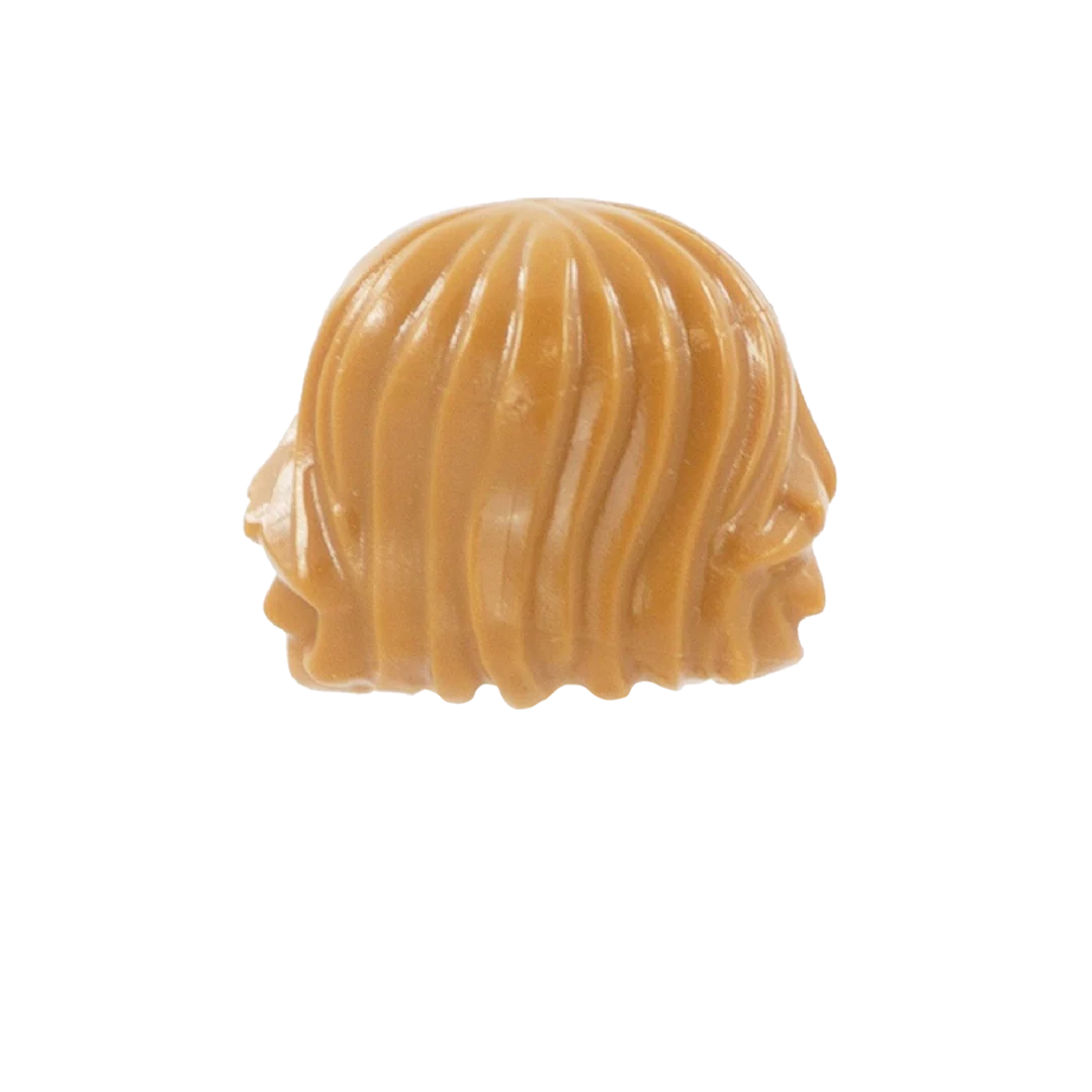 Light Ginger Short Shaggy with Parted Fringe - LEGO Minifigure Hair - Image 2
