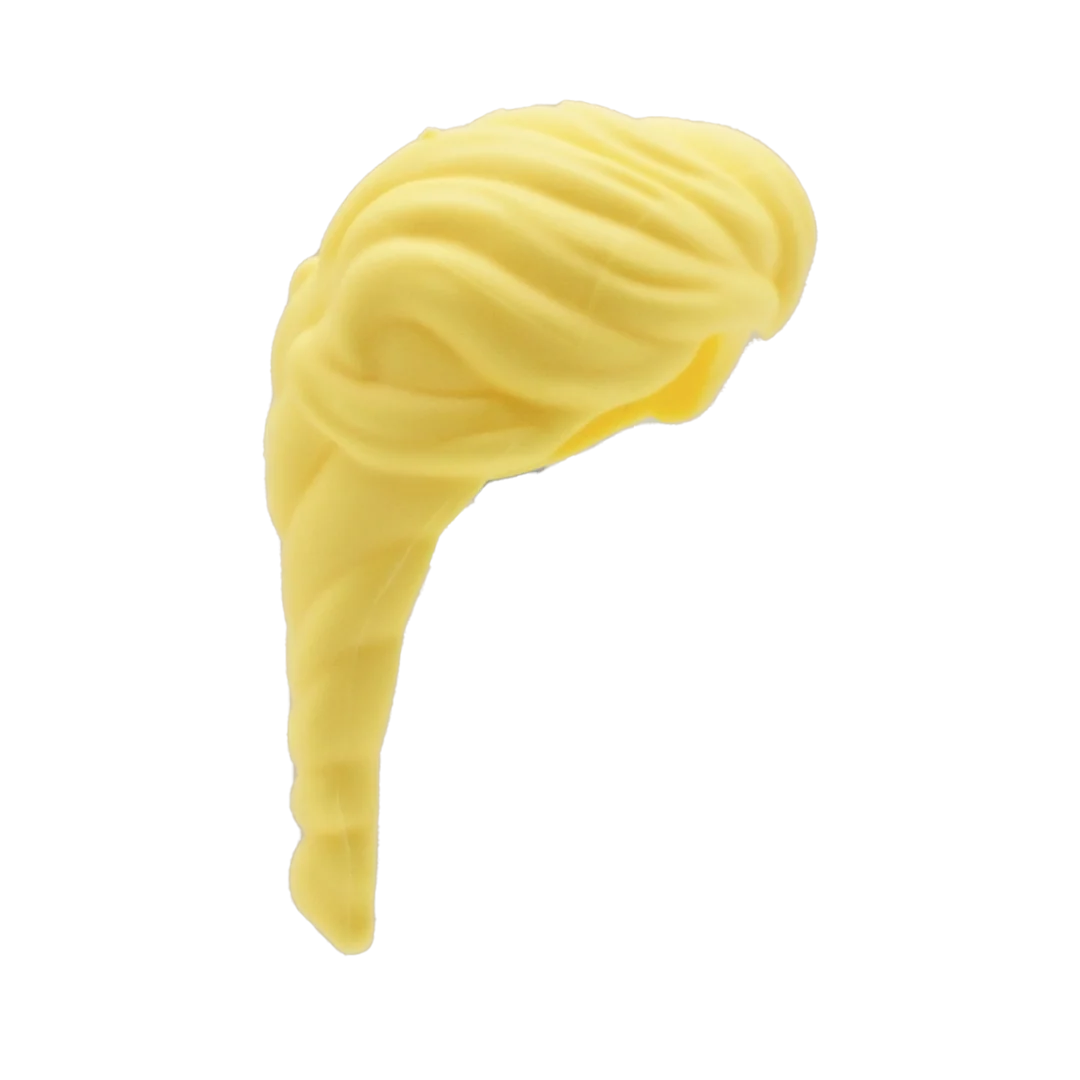 Light Blonde Thick Plaited Ponytail - LEGO Minifigure Hair - Image 3