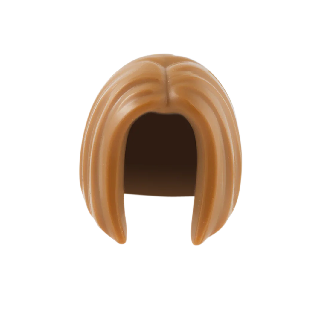 Light Ginger Straight Centre Parted Bob - LEGO Minifigure Hair