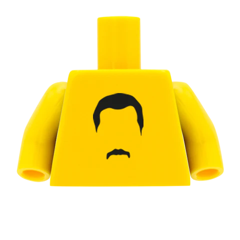 Musical Icon Torso (Freddie) - CUSTOM DESIGN MINIFIGURE TORSO