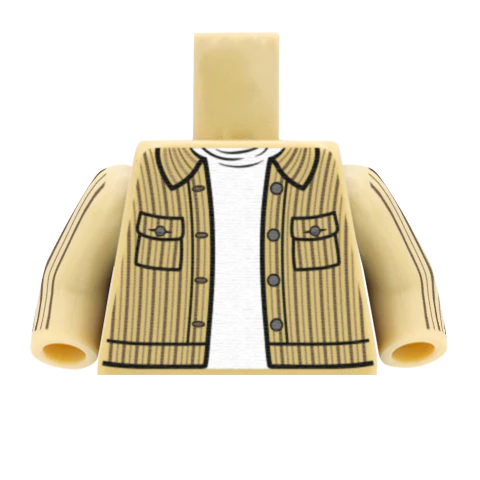 Corduroy Jacket - Custom Design Minifigure Torso