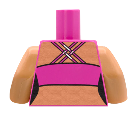 Cross Back Sports Bra - Custom Design Minifigure Torso - Image 47