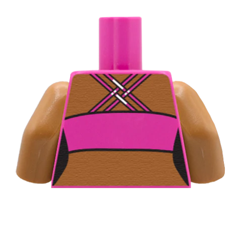 Cross Back Sports Bra - Custom Design Minifigure Torso - Image 48