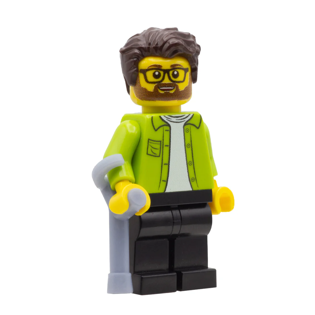 Crutches (Left, Right, Both) - 3D Printed Minifigure Accessory (Plastic Toy) - Image 3