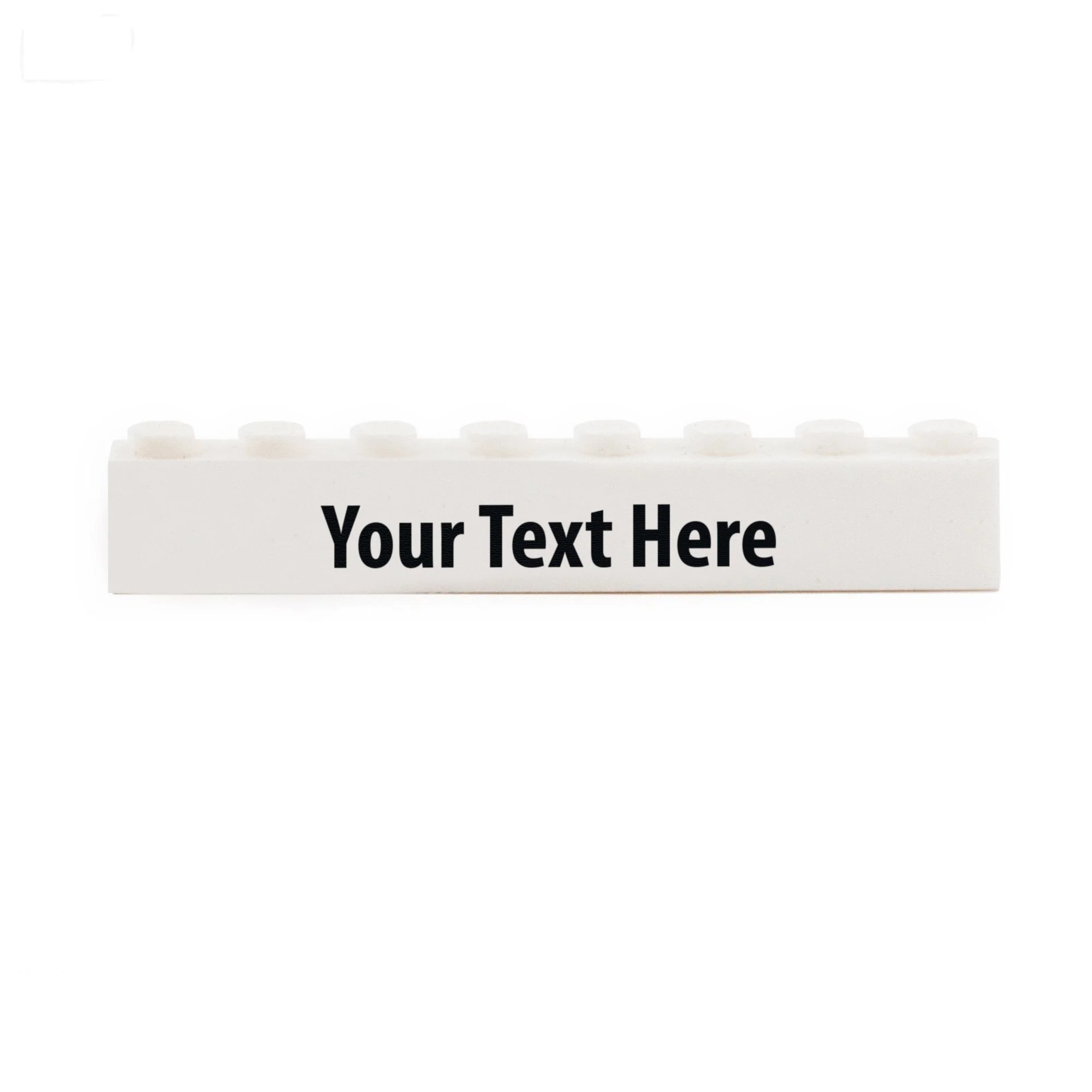 Custom Design 1 x 8 Brick (Choice of Colours) with a Name or Message - Custom Printed Brick