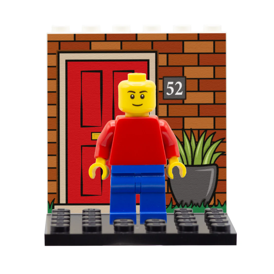 Customisable Red Brick Front Door Back Panel - Custom Design Display Panel and Stand - Image 3