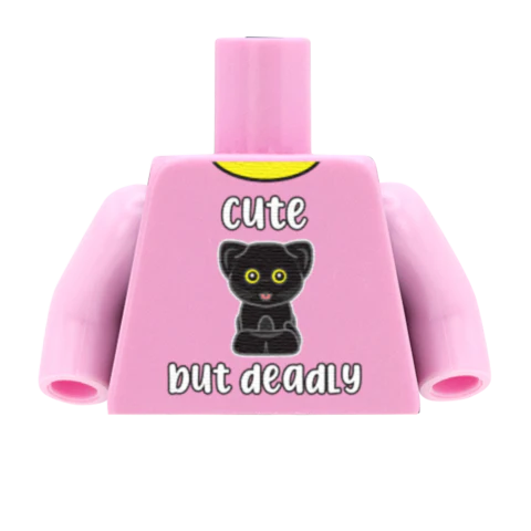 Cute But Deadly Graphic T-Shirt - Custom Design Minifigure Torso
