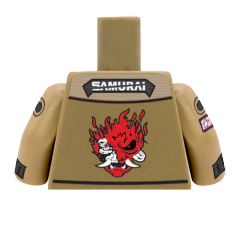 Cyberpunk Jacket - Custom Design Minifigure Torso - Image 8
