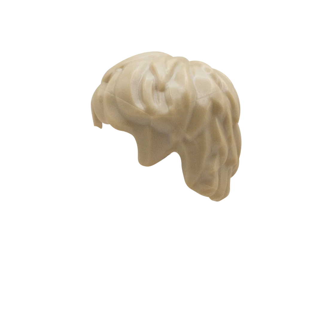 Dark Blonde Short Thick Messy Hair - LEGO Minifigure Hair - Image 2