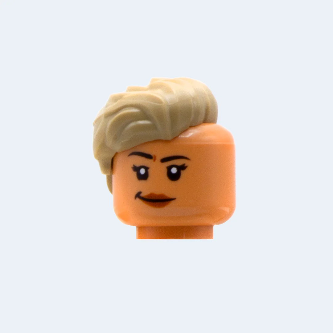 Dark Blonde Side Swept Undercut - LEGO Minifigure Hair - Image 4