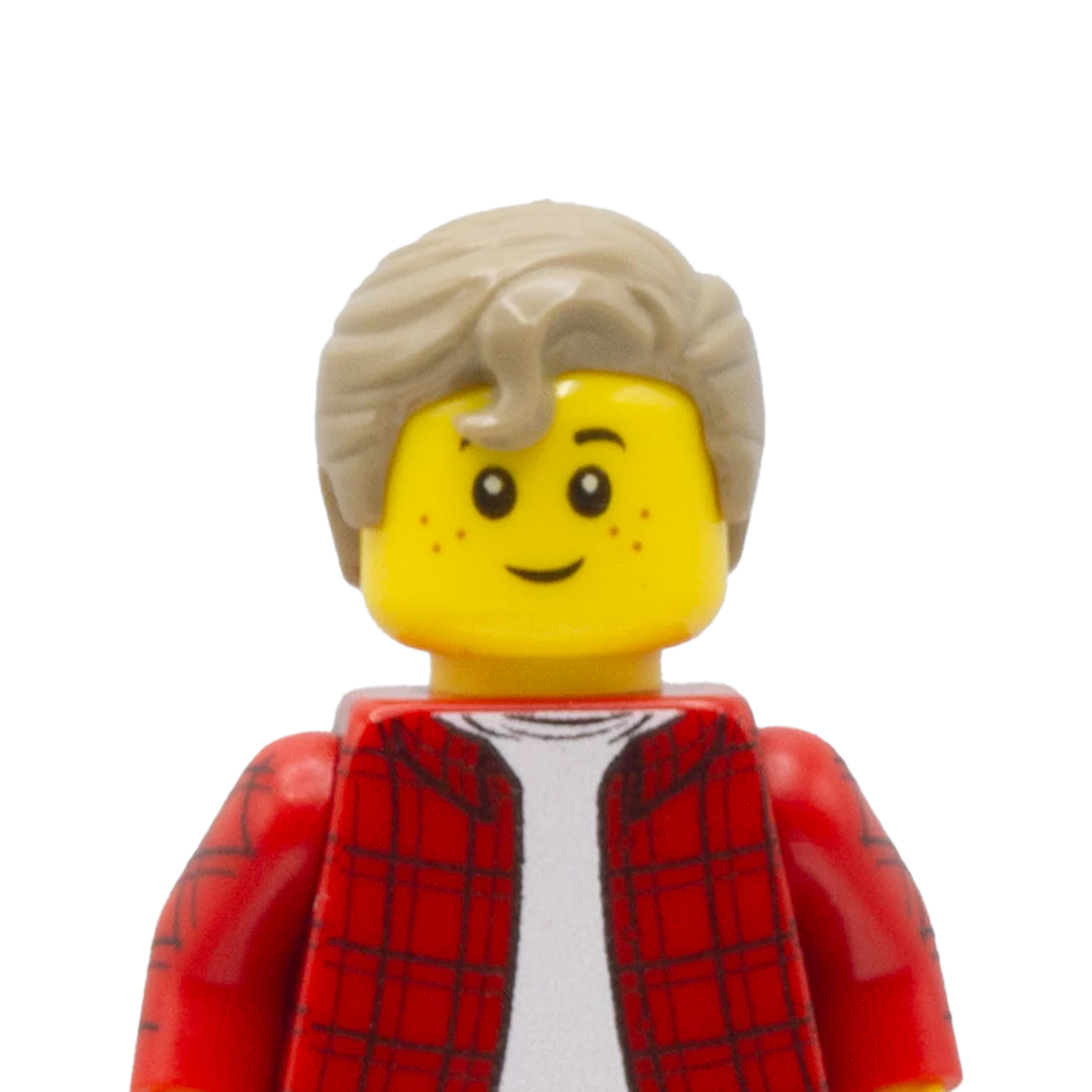 Dark Blonde Superhero Quiff - LEGO Minifigure Hair - Image 3