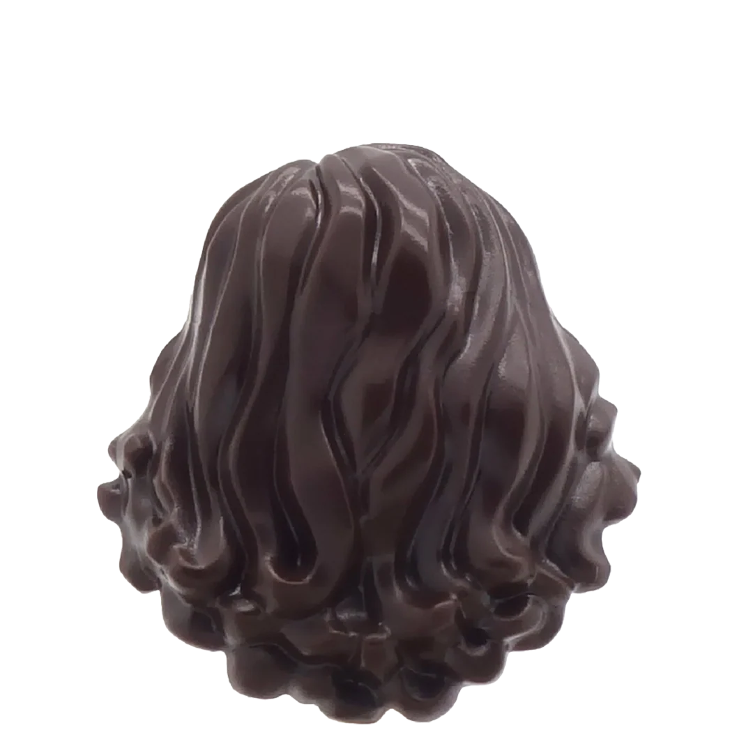 Dark Brown Long Cascading - LEGO Minifigure Hair - Image 2