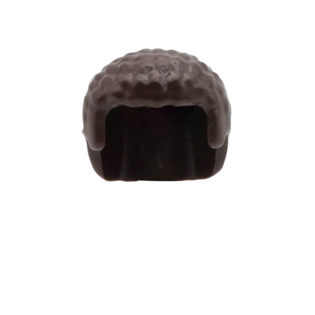 Dark Brown Short Afro - LEGO Minifigure Hair