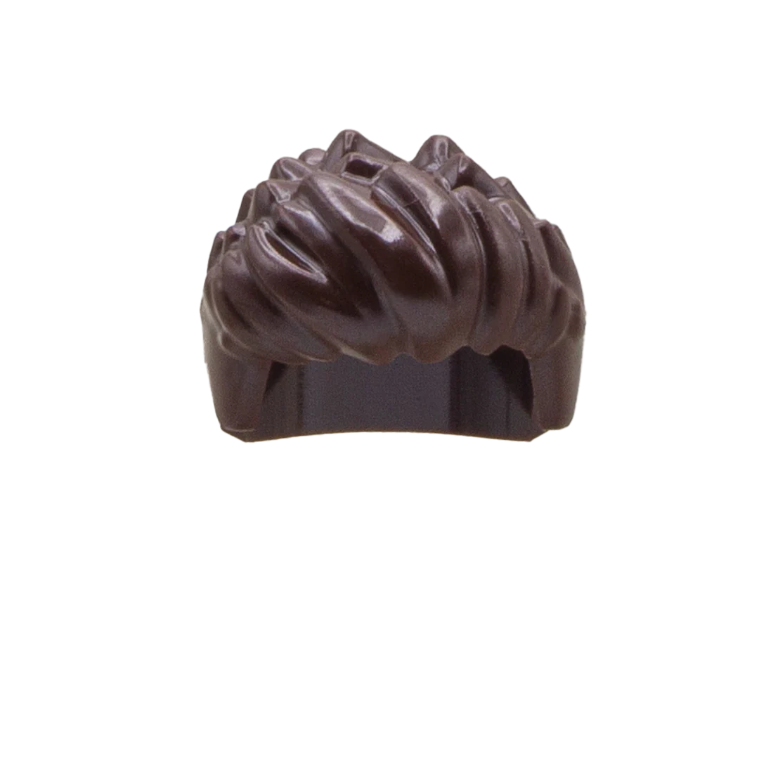 Dark Brown Spiked Quiff - LEGO Minifigure Hair