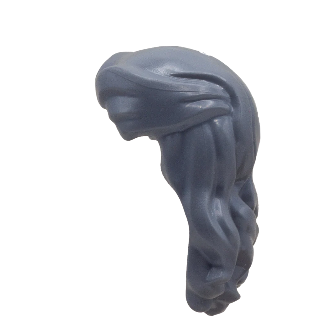 Dark Grey Pinned Back Curls - LEGO Minifigure Hair - Image 2