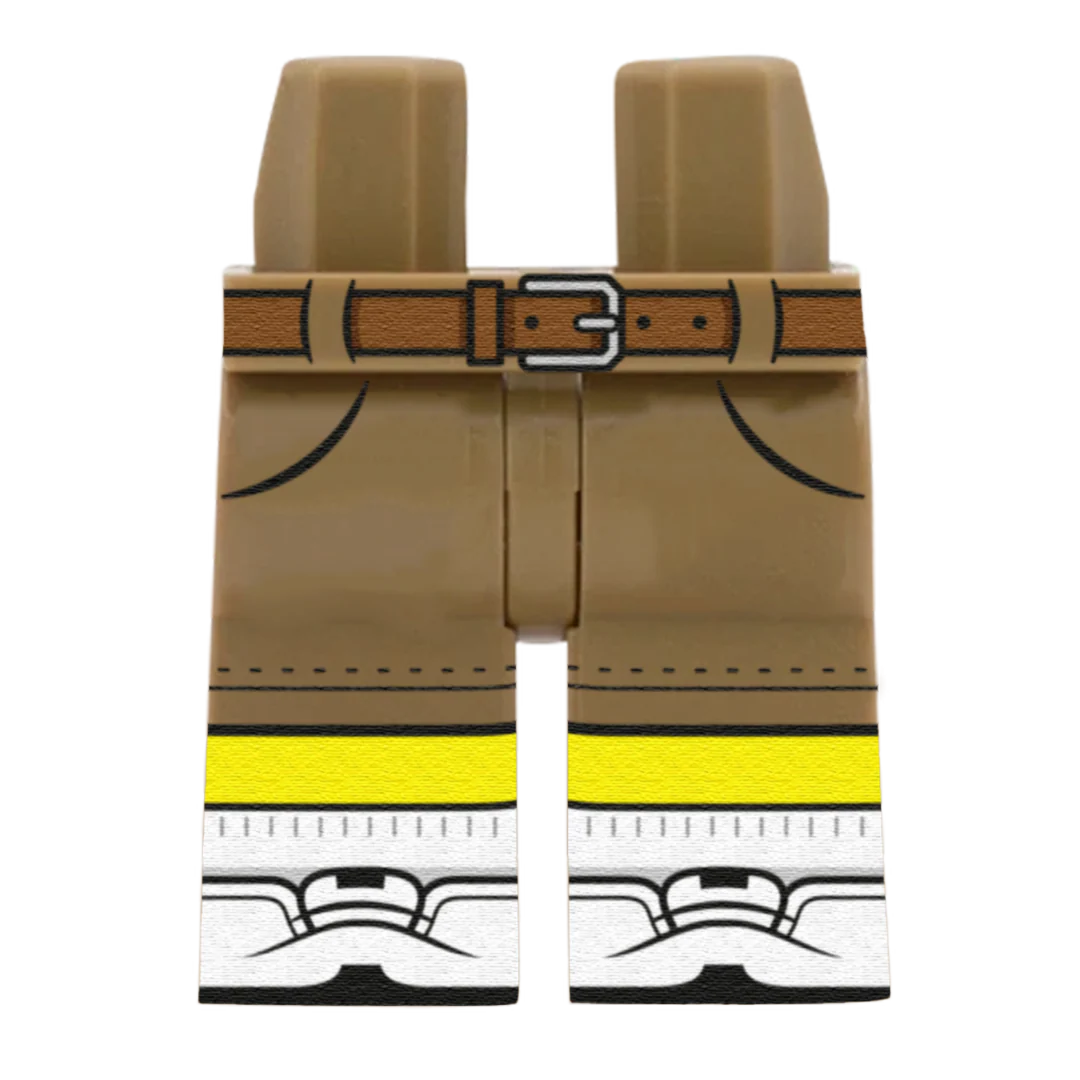 Dark Tan Chino Shorts With White Trainers – Custom Printed Legs