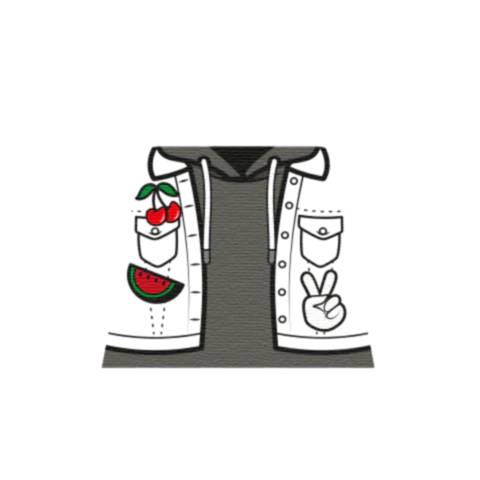 Denim Jacket with Patches - Custom Design Minifigure Torso - Image 31