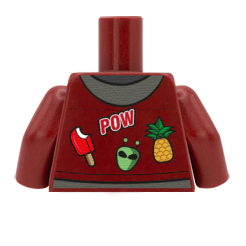 Denim Jacket with Patches - Custom Design Minifigure Torso - Image 44