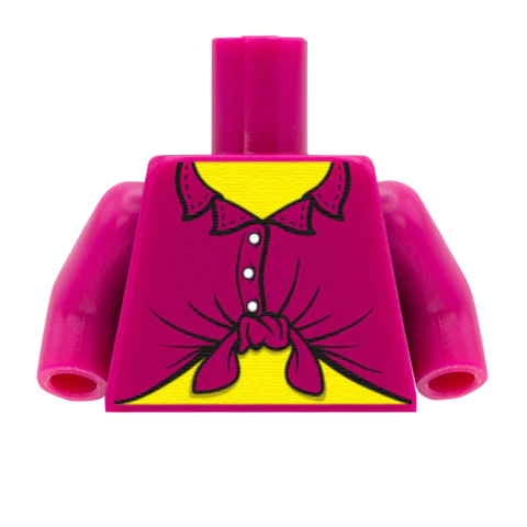 Cropped Shirt with Knot - Custom Design Minifigure Torso