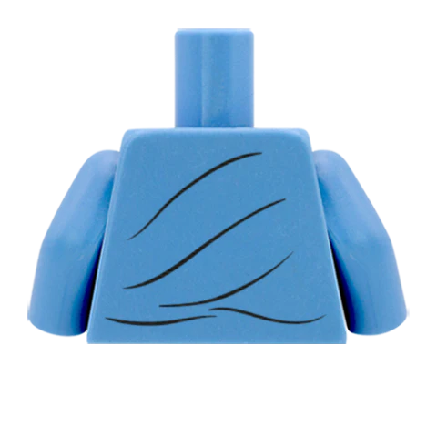 Cropped Shirt with Knot - Custom Design Minifigure Torso - Image 55
