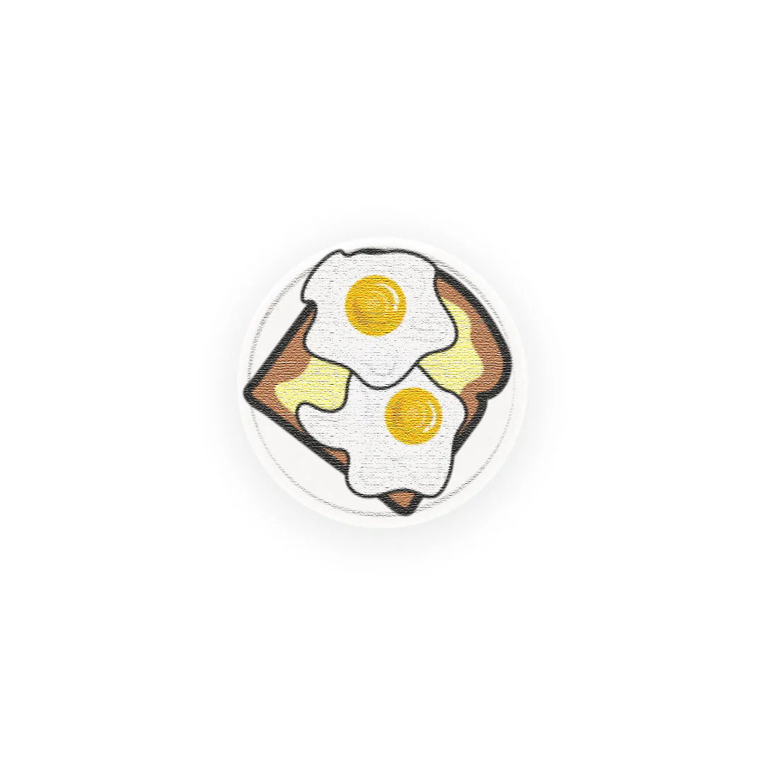 Pretend "Fried Eggs on Toast" - Custom Design Tile