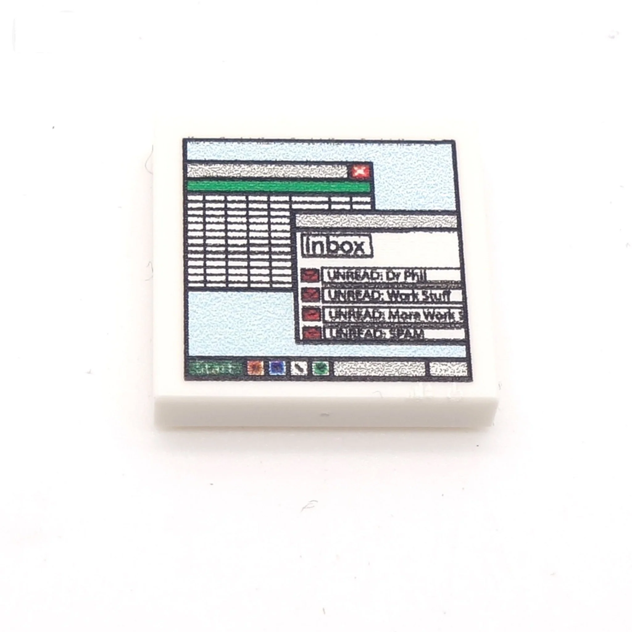 Computer Screen with Emails - Custom Design Tile