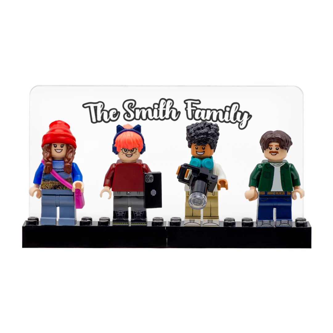 Family Laser Cut Display - Custom Minifigure Display