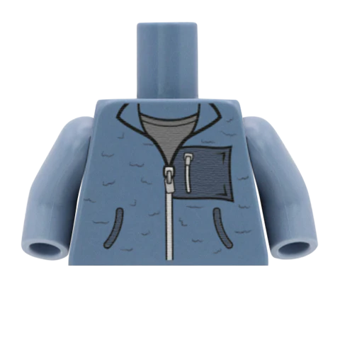 Fleece With Pocket - Custom Design Minifigure Torso - Image 3